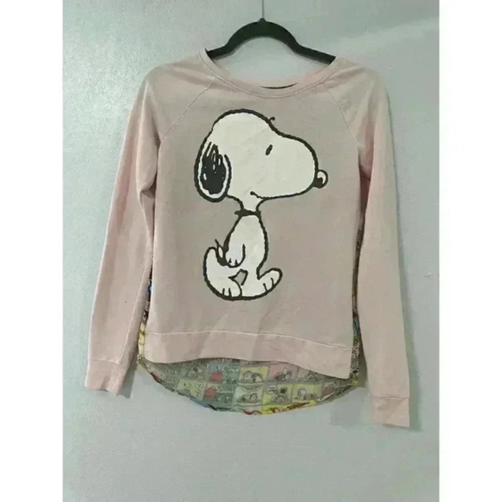 peanuts Long Sleeve Shirt Pink Color Size xs - Picture 2 of 2